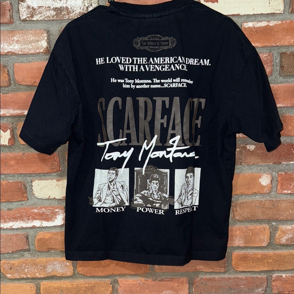 Shoe Palace x Scarface "Vengeance" Tony Montana Graphic Tee - Black